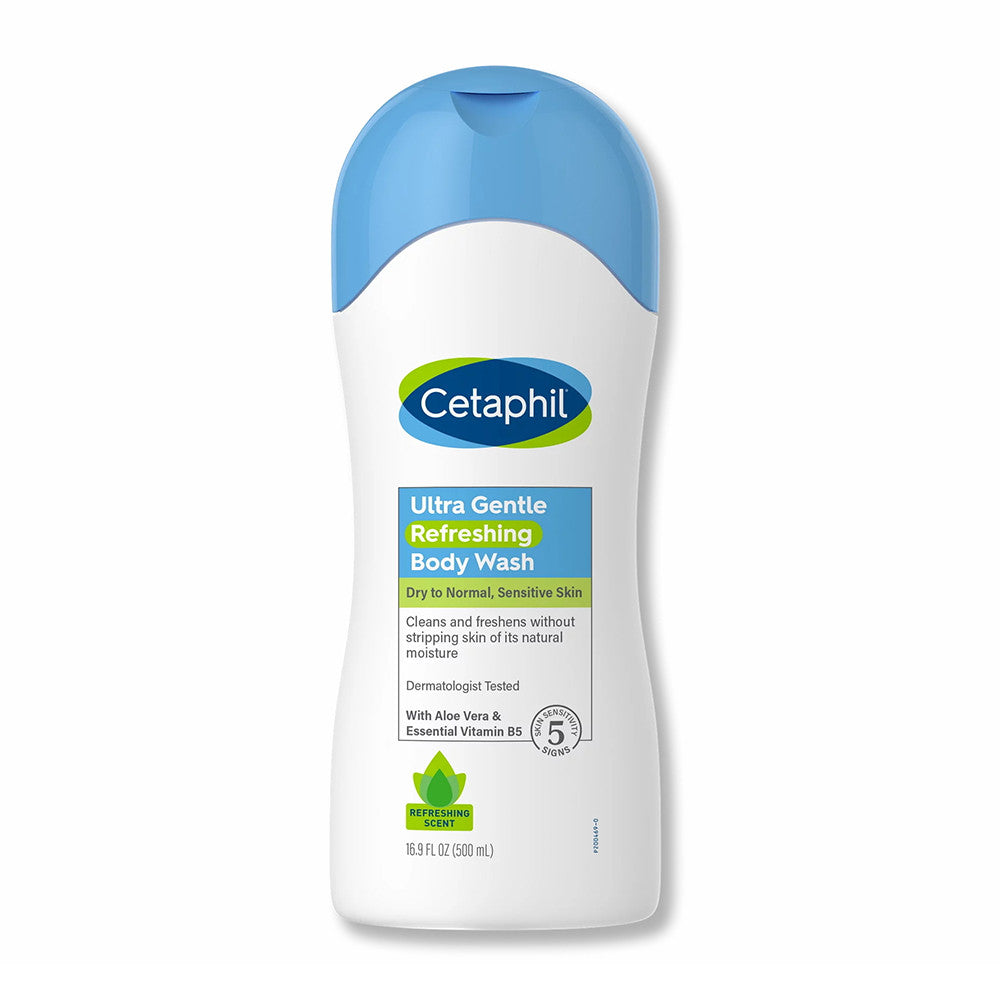 Cetaphil Ultra Gentle Body Wash Refreshing Scent, for Sensitive Skin, 16.9 Oz